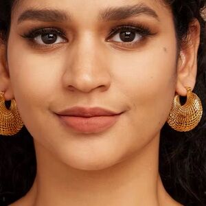 Fashion Jewelry Gold Mesh Earrings